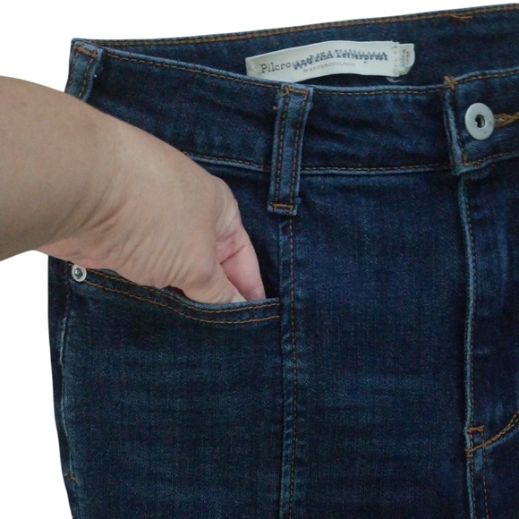 Pilcro and The Letterpress by Anthropologie High Rise Denim Leggings Size 28 - Picture 6 of 16